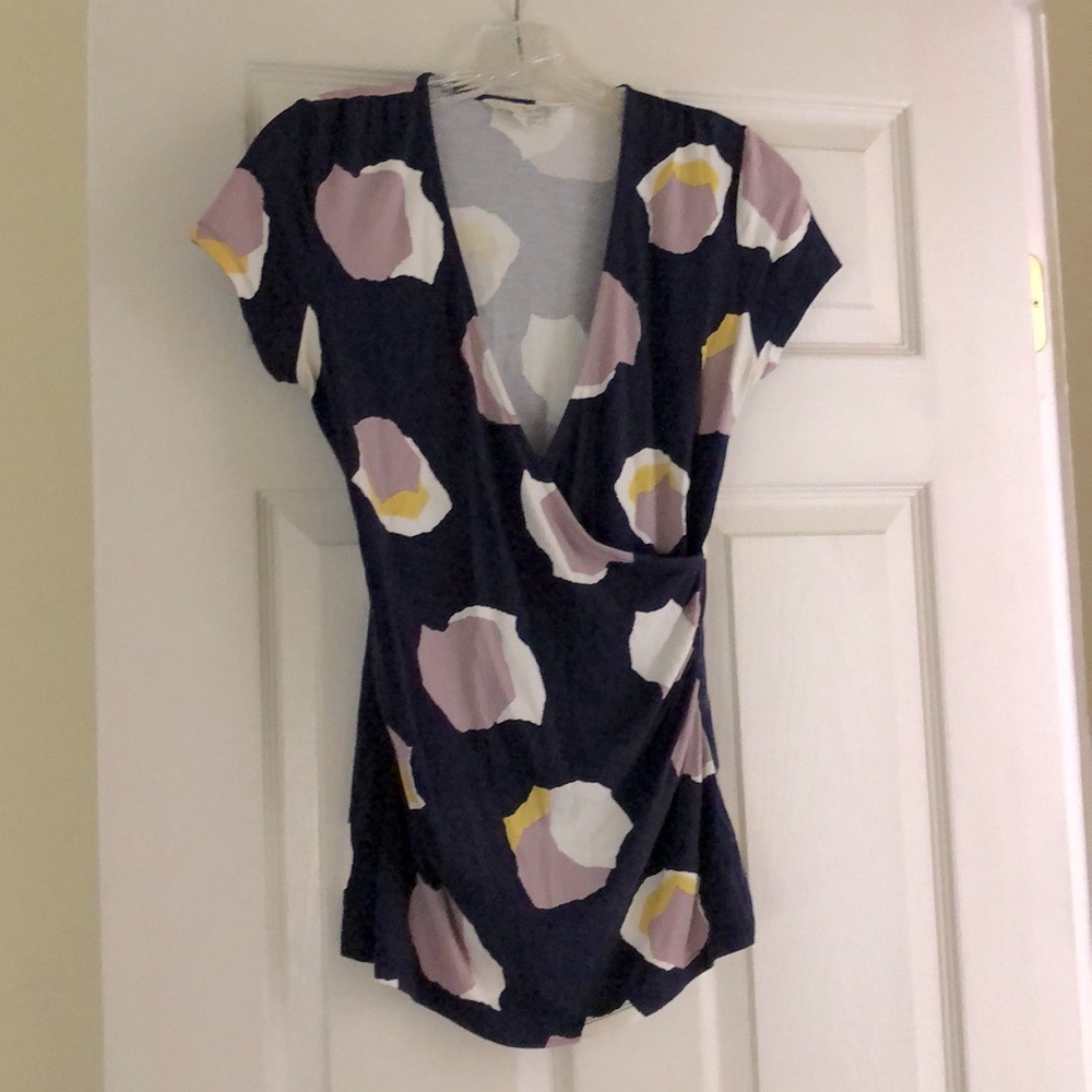 Boden faux wrap, cap sleeve floral top small, 6